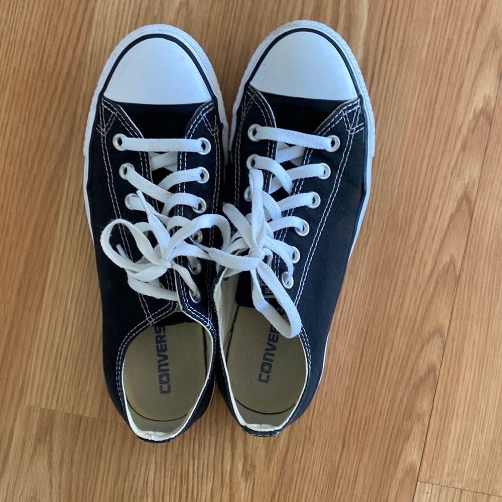Converse All Star Low Top Black White Shoes Size 9